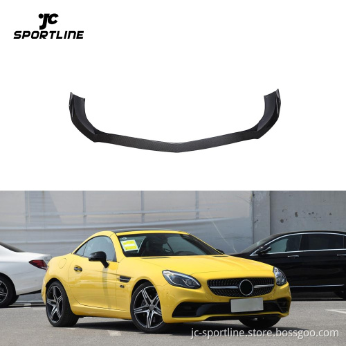Carbon Fiber Front Bumper Lip Spoiler for Mercedes-Benz R172 SLC180 2016-2019